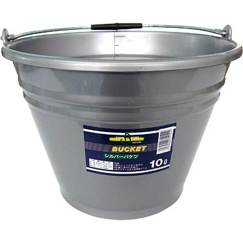 シルバーバケツ 10L 1個 八ツ矢工業